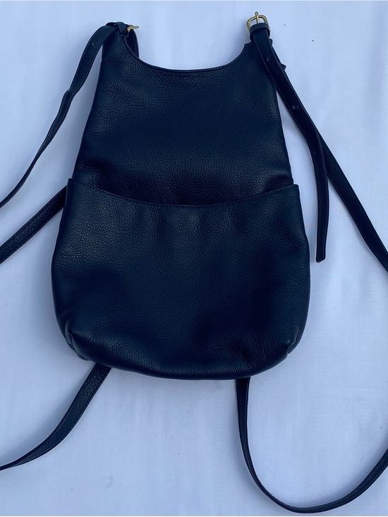 JP Ourse & Cie Handbags - JP Ourse & Cie Navy Blue Pebbled Leather Backpack